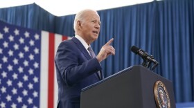 President Joe Biden speaks in Raleigh, N.C., Thursday, Jan. 18, 2024. Biden is visiting North Carolina to highlight $82 million in new spending to connect 16,000 households and businesses to high-speed internet. Biden's reelection campaign is making winning North Carolina and its 16 electoral votes a top priority in this year's presidential election. (AP Photo/Manuel Balce Ceneta)