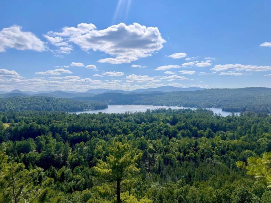 The view of Loon Lake from Stewart Mountain in Chestertown.