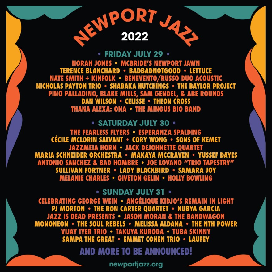 Newport Jazz 2022 daily lineups