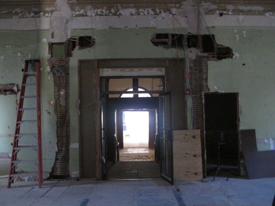 what used to be communications office at Statehouse has been gutted