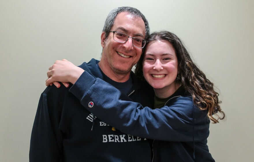At their <em>StoryCorps</em> interview in Portland, Ore., in March, Josh Weiner and his daughter, Sylvia Grosvold, remember Grosvold's mother, who died by suicide 11 years ago.