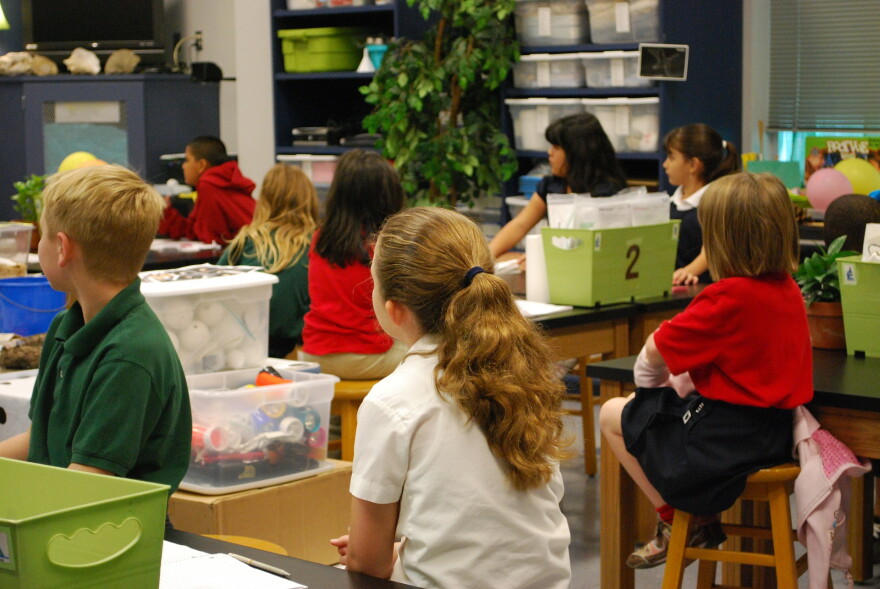 Decisions about handling positive cases and creating protocols for when schools need to revert back to online-only learning are left up to individual districts. (WFIU/WTIU News)