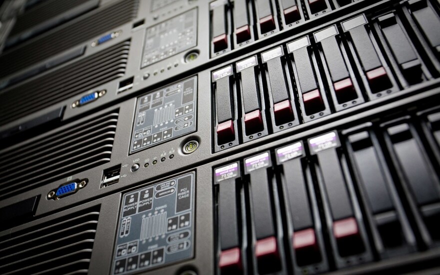 Computer servers, representing a data center