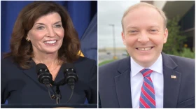 Gov. Kathy Hochul, left, and Rep. Lee Zeldin are facing off in the New York governor's race. (Hochul: New York NOW / Zeldin: WXXI File Photo)