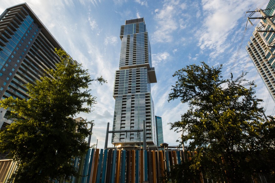 Some people are complaining about the appearance of the "crown" at the top of Austin's tallest building, The Independent.