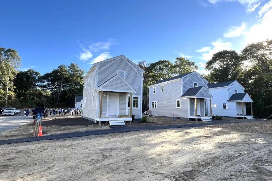 These three two-bedroom homes are part of a new group of five deed-restricted affordable homes in Waquoit Village developed by the Falmouth Housing Trust.