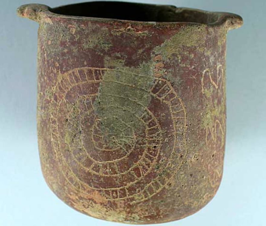 Decorated Ceramic Beaker (various views): A.D. 1,000-1,200 - Western Illinois University