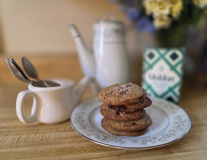 Chocolate chip cookies made from Flour to the People’s all-purpose blend.