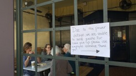 Sign at Upper Crust in Chico, Calif on March 9, 2026.