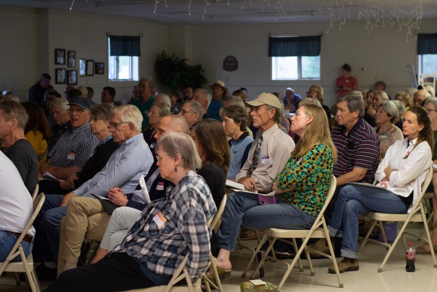 Concerned residents filled the small firehouse for a public forum on April 16.