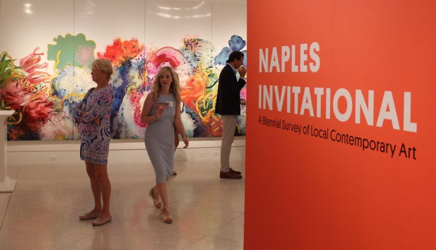 Opening night of Naples Invitational Biennial Exhibition at the Naples Art Institute.