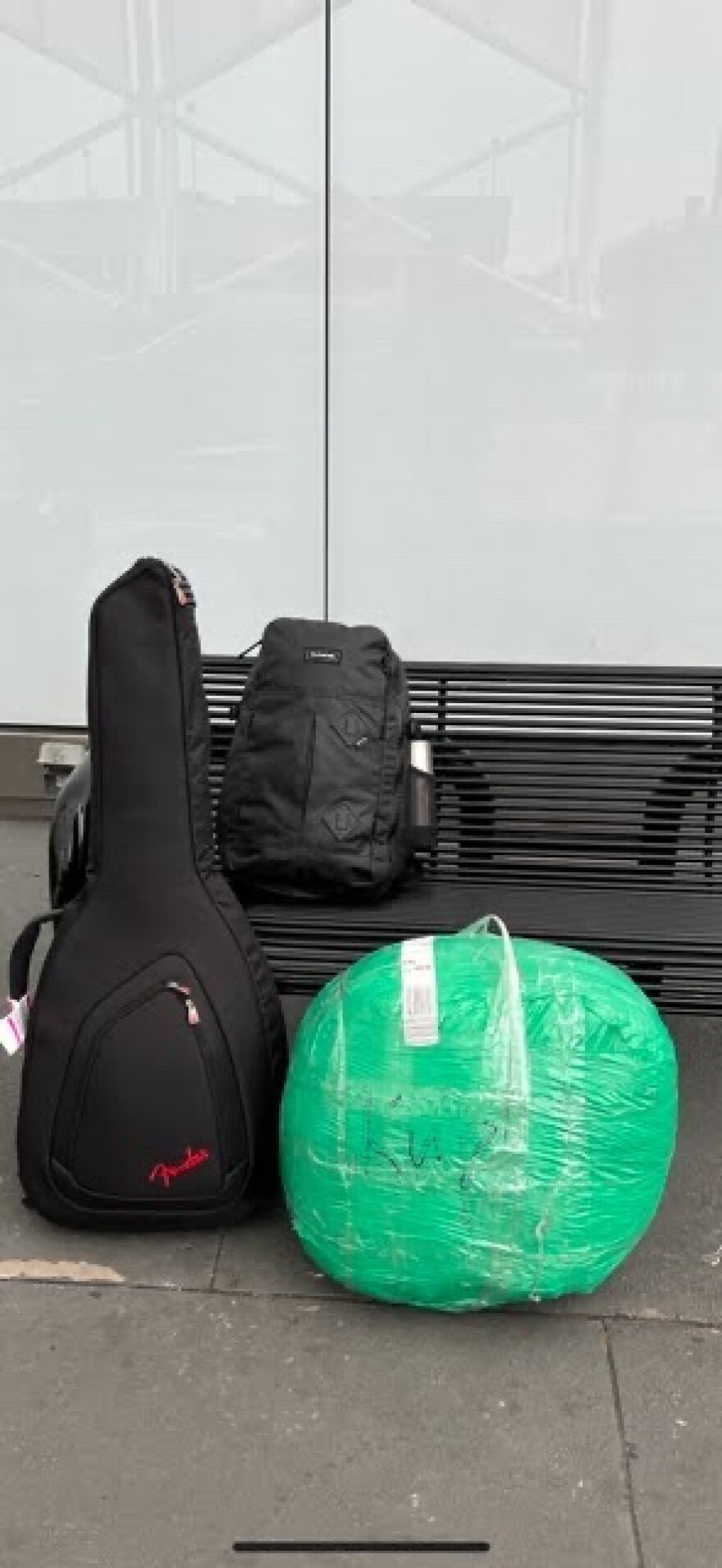 Kyrylo Gencho was approved for humanitarian parole and arrived in the U.S. in November 2022, with his guitar, a backpack and a suitcase.