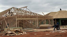 Construction workers frame a duplex in Tuttle. Proponents of State Question 847 say it would help property owners dealing with inflationary pressures, but critics are concerned about budget shortfalls for local governments.