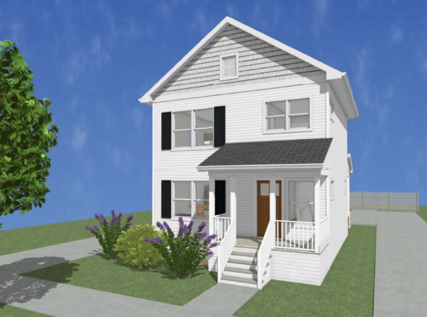 Artist's rendering of completed house.