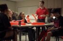 Students are ready answer questions to a pop quiz during a tribal law session of the 2026 UNLV Native Youth Camp
