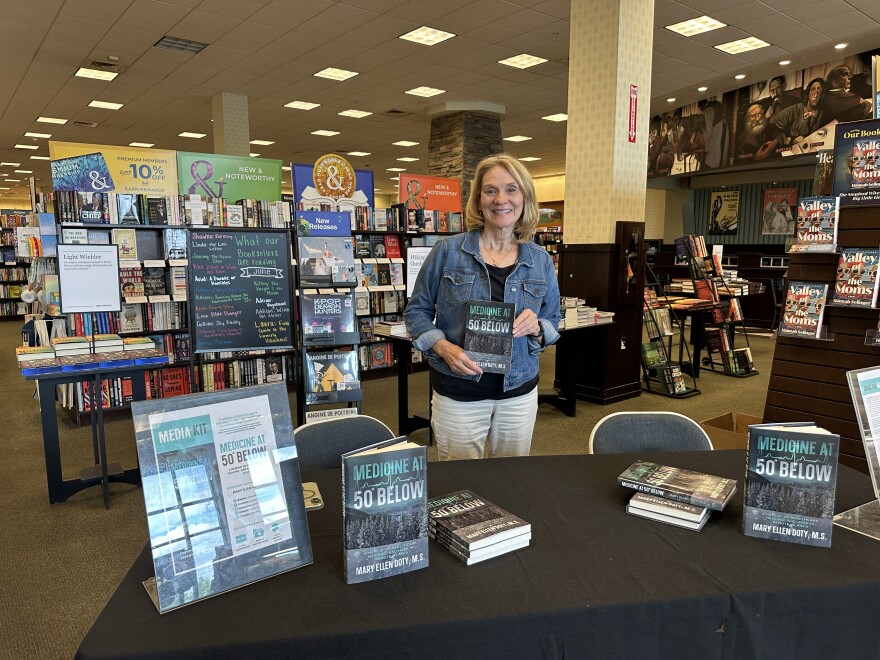 Mary Ellen Doty at her book signing with Barnes and Noble Fairbanks