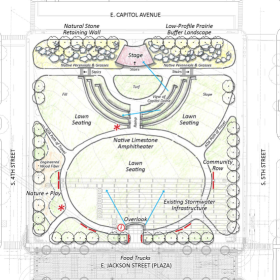 Conceptual drawing of Y block in Springfield, Illinois.