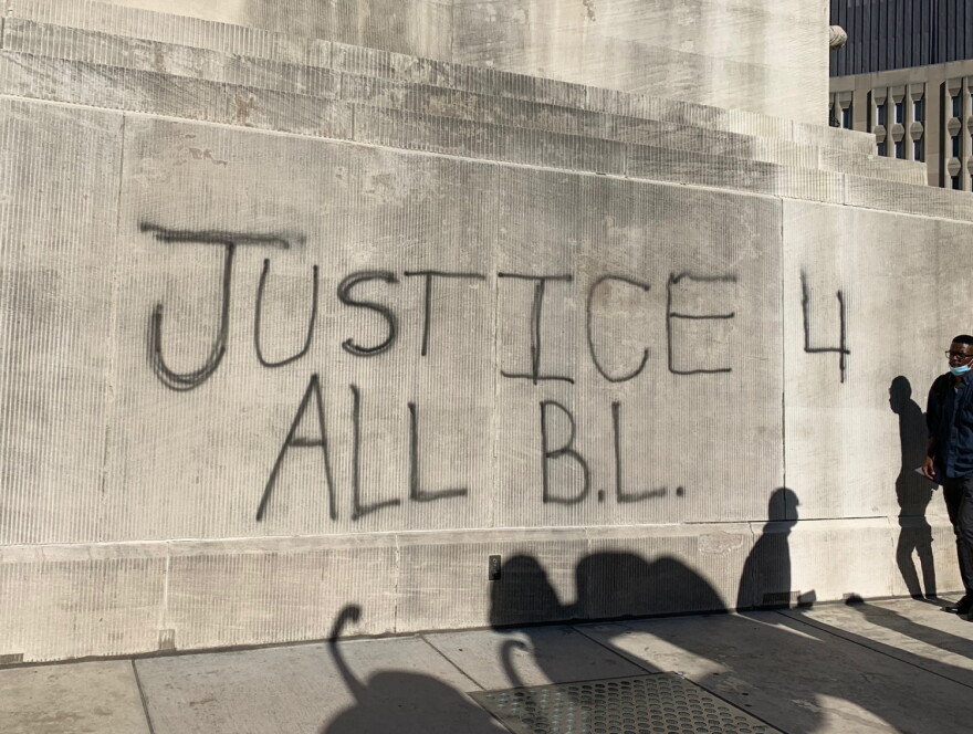 Monument Circle this weekend. (Jill Sheridan WFYI)