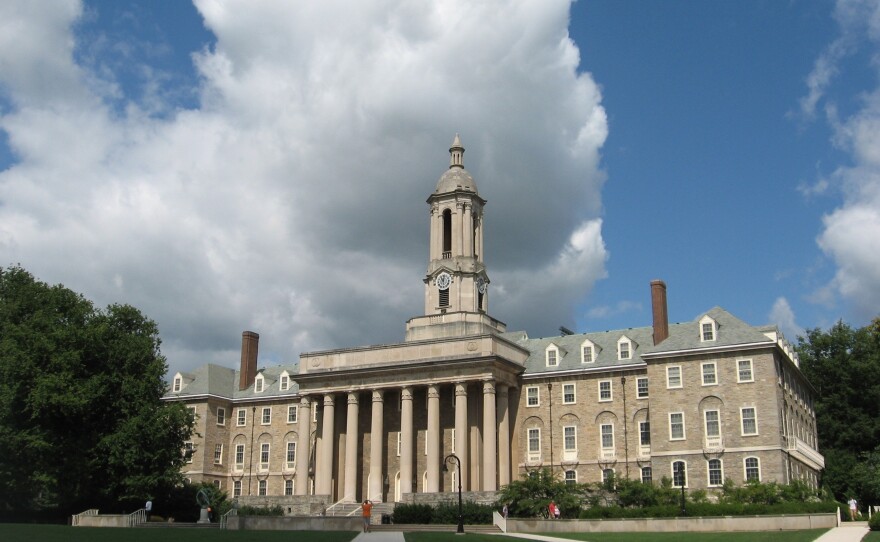 Old Main, the administration building on the campus of Penn State University.