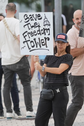 Activists Protest Proposed Trump Presidential Library at Freedom Tower
