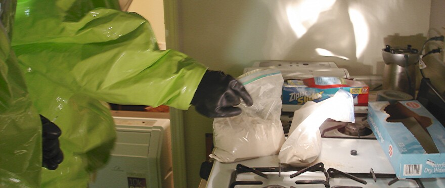 photo of substance found at drug bust that may be fentanyl