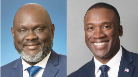 Jacksonville City  Council members Sam Newby (left) and Terrance Freeman