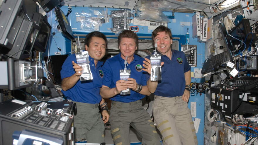 Astronauts Drinking Water