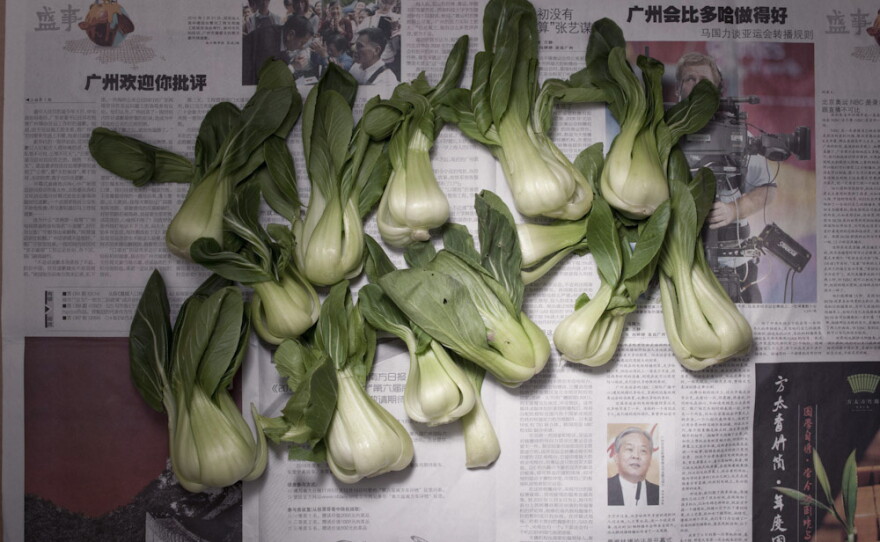 <strong>China:</strong> 6.30 yuan, or $1 U.S., of bok choy.