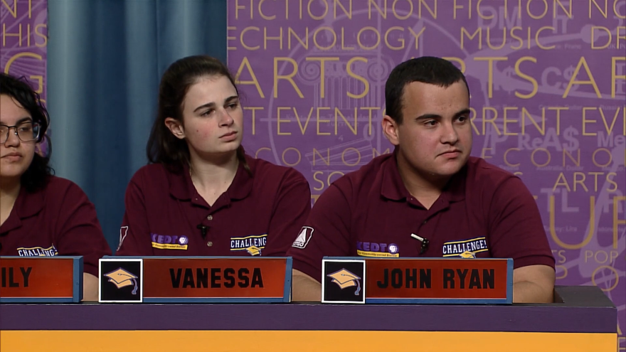 John-Ryan Lawrence previously represented Tuloso-Midway High School in the KEDT-TV academic quiz show "Challenge!"