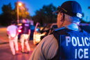 Officers with the U.S. Immigration and Customs Enforcement agency.