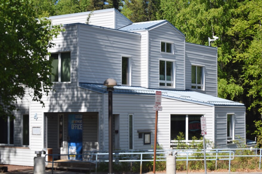 The Cutler Apartments at the University of Alaska Fairbanks on June 4, 2026. Some living in the complex had to be evacuated this spring due to mold.