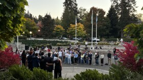 A commemoration at the University of Oregon for Israeli hostages, Oct. 7, 2025.