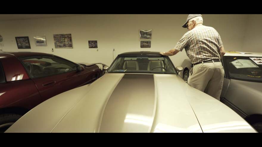 Ray Fauber with one of his Corvettes.