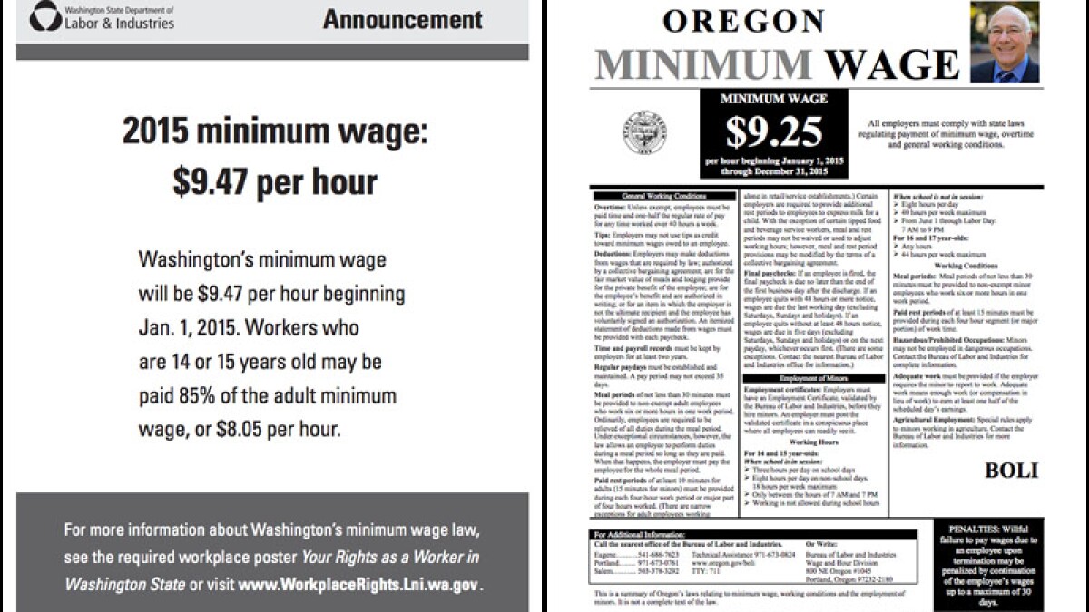 Oregon, Washington Minimum Wage Set For Increase | Northwest News Network