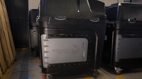 A Dominion Voting ballot scanner is seen in Luzerne County's warehouse in Wilkes-Barre, Pa., Wednesday, Sept. 13, 2023.