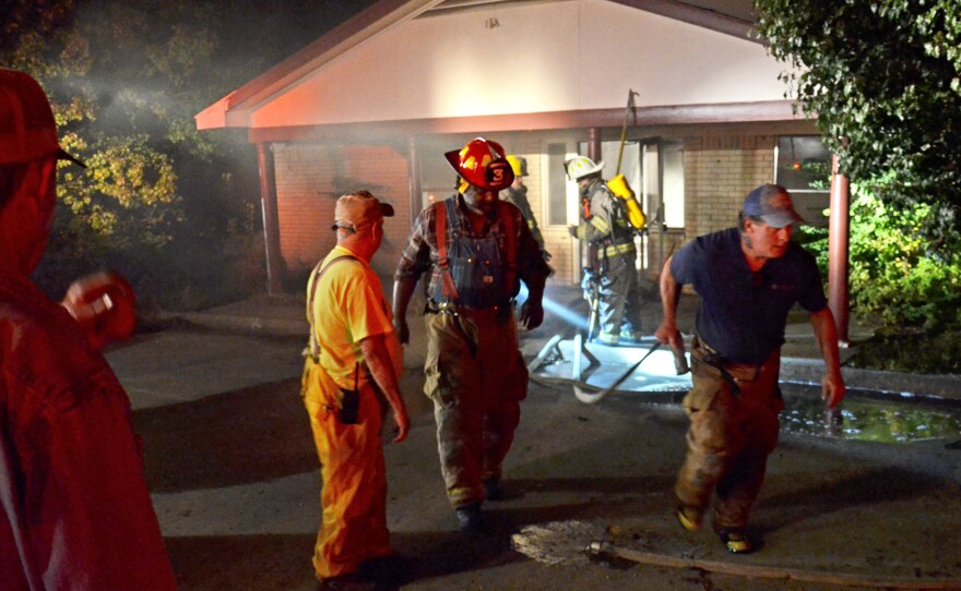 Multiple volunteer fire departments responded to Tuesday night's structure fire. 