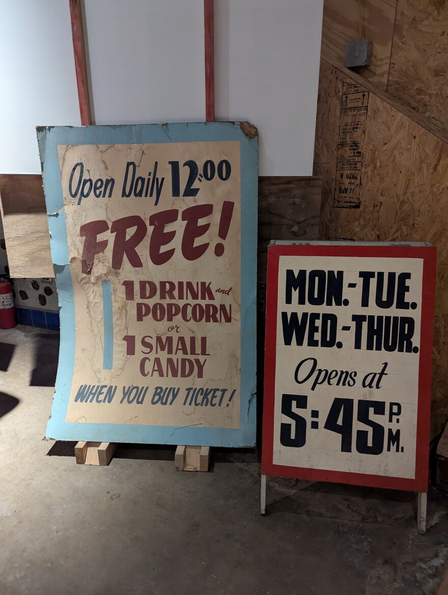 Vintage signs from the Alameda Theater. May 2025.
