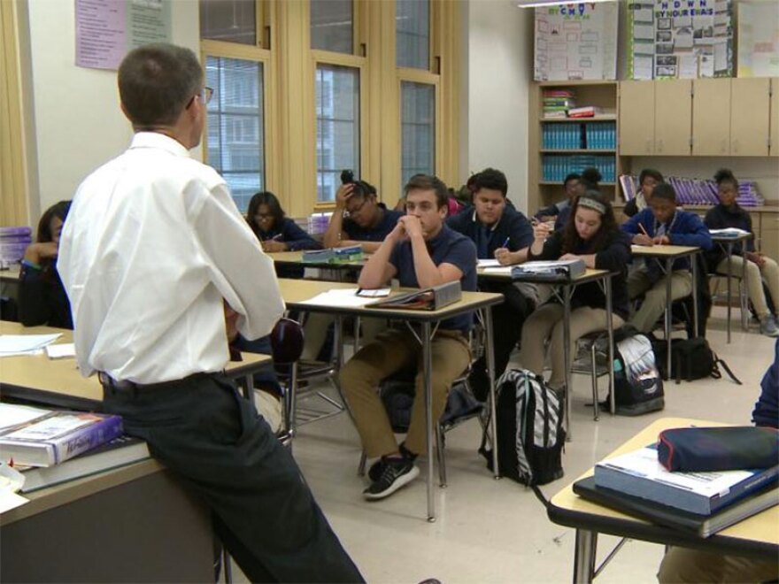 A classroom at Cleveland's John Hay High School. 