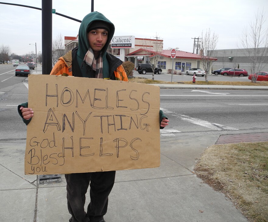 homeless, sign