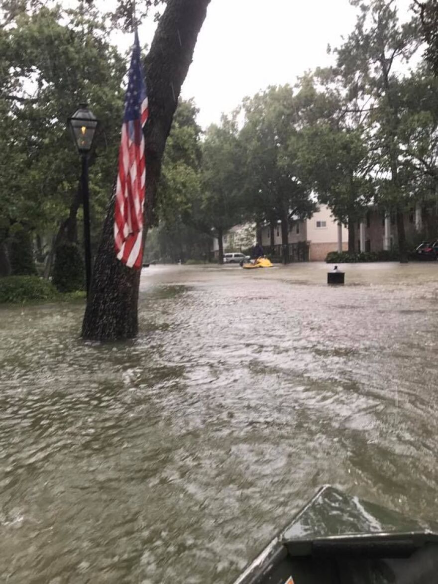 
The Nottingham Forest VIII subdivision in Houston on August 28, 2017, taken from a rescue boat.