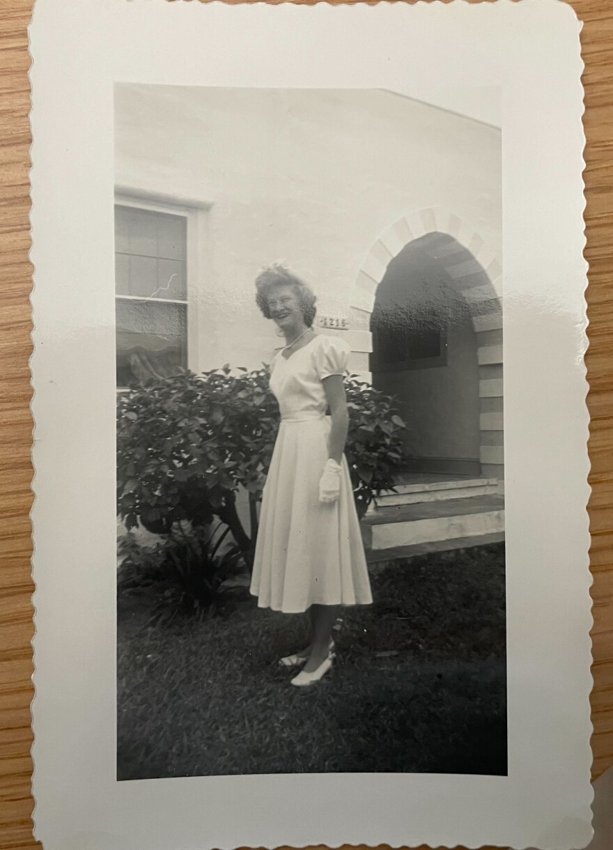 Longtime Opa-Locka resident Diane Ricke outside her home on Sesame Street