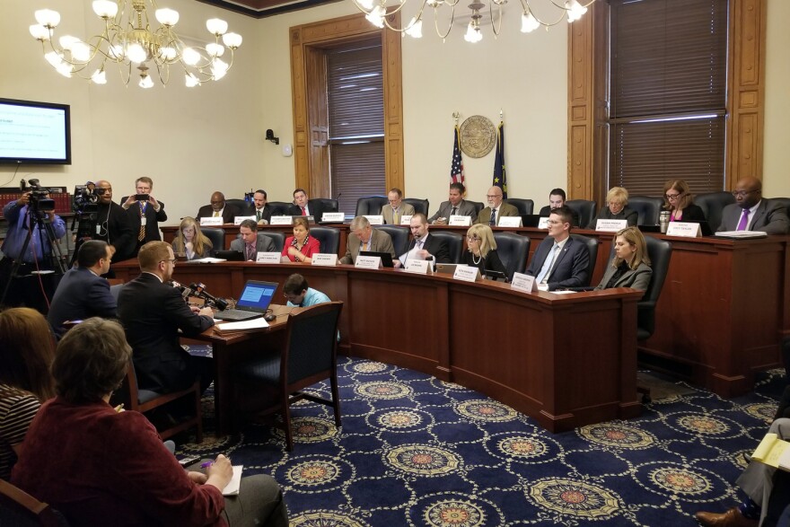 The State Budget Committee hears a presentation on Gov. Eric Holcomb's proposed budget from State Budget Director Jason Dudich and Office of Management and Budget Director Micah Vincent.