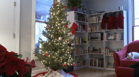 Broken Christmas lights should be brought to a drop-off location to be recycled, because the metals in wires can be reused.