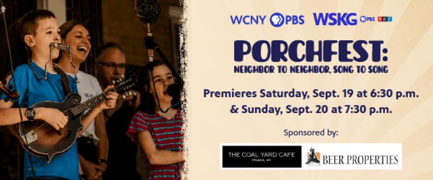 Porchfest Screening and Block Party Sept 17th 5-8pm State Theatre of Ithaca Learn more