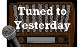Illustration of a vintage radio with the text 'Tuned to Yesterday' and a microphone representing the variety genre.