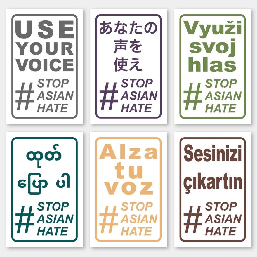 Prints reading "Stop Asian Hate"