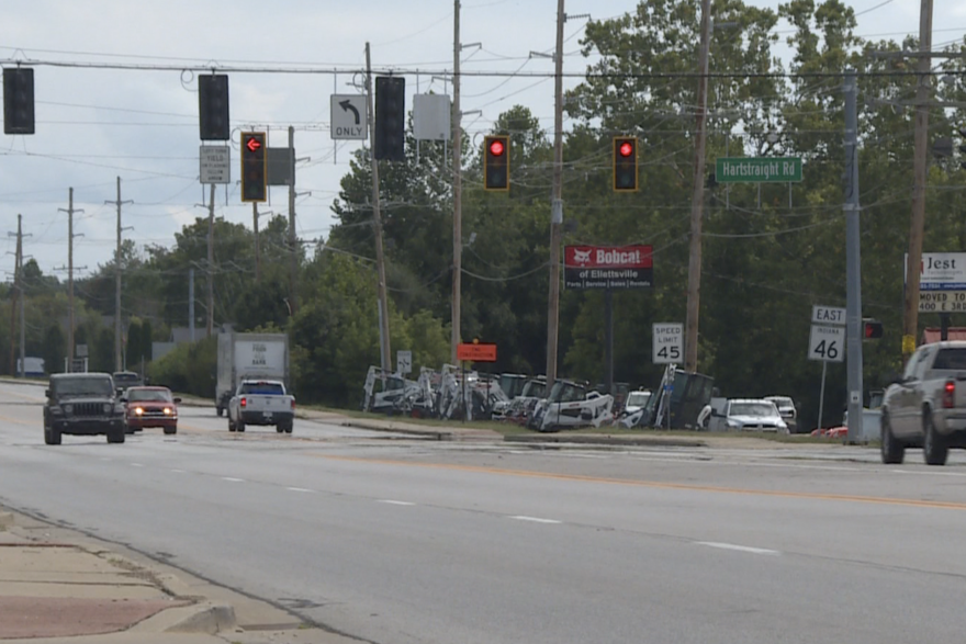 The speed limit on State Road 46 through Ellettsville will drop to 35 mph on or after Tuesday.