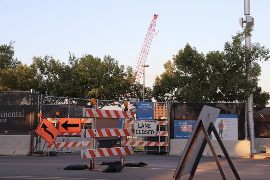 A construction site in downtown Oklahoma City.