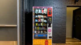 Since Good Things Vending's machines are meant to vend things like chips, the art they offer cannot be fragile or larger than about five by seven inches.
