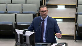 Chris Faivre speaking during the meeting